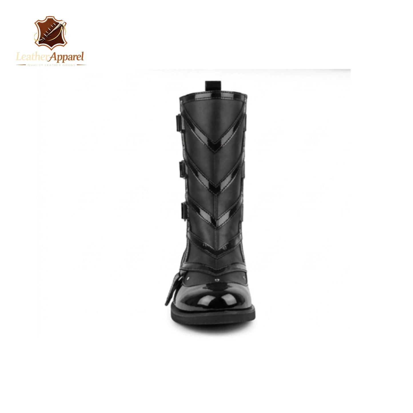 Shadow Enforcer Wrestling Boots – Black Tactical Knee High | Multi-Strap Buckle