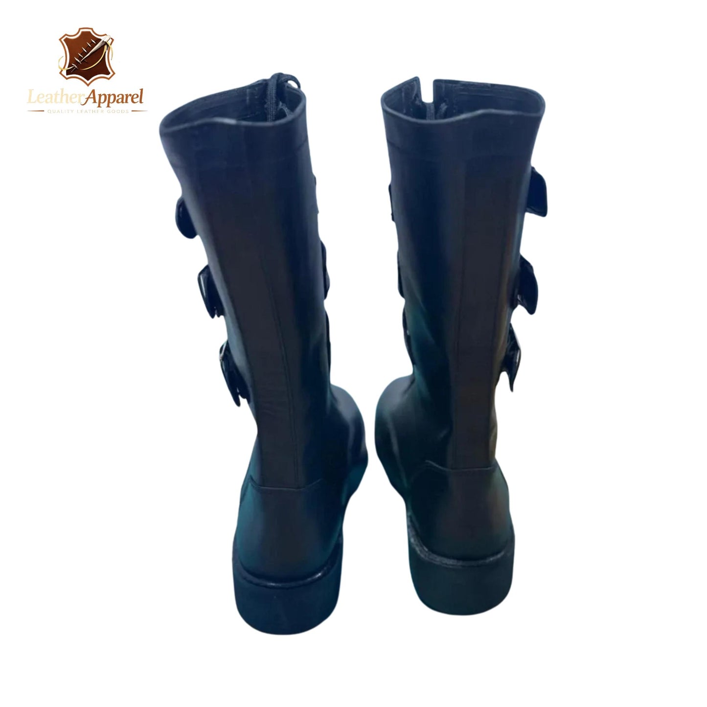 Tactical Combat Wrestling Boots – Knee High Black | Triple Strap Lace Up